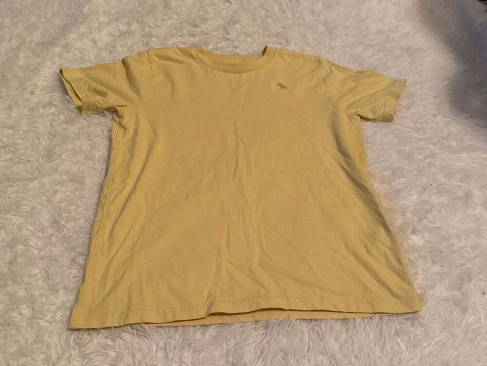 Abercrombie‎ Kids A&F Essentials Classic Fit Yellow Tee Shirt Size 13/14